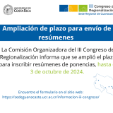 Ampliación de plazo para envío de resúmenes