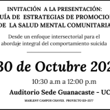 Presentación: “Guía de estrategias de promoción de la salud mental comunitaria”