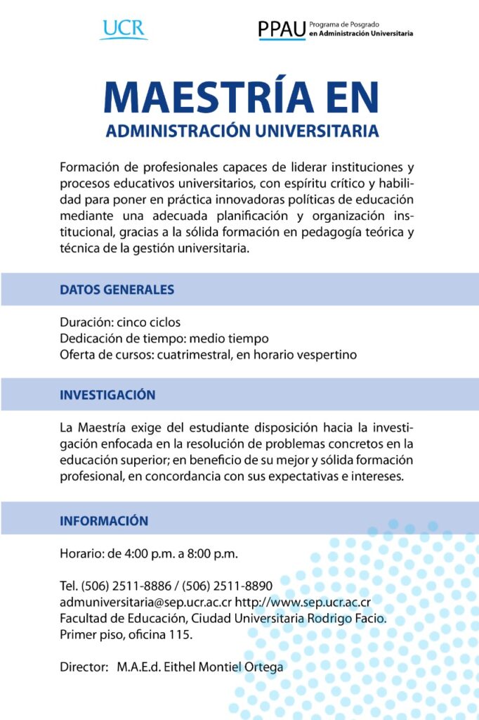 1 Maestría Descripción